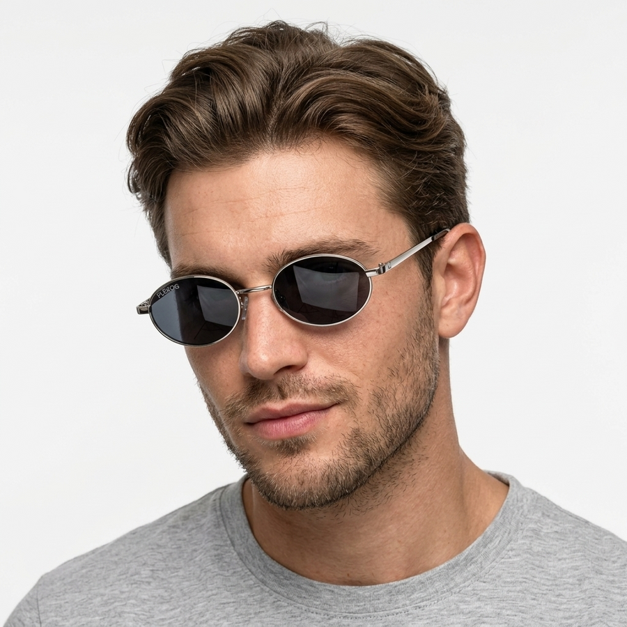 Retro Oval Drip Sunglasses
