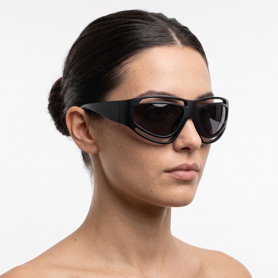 Obsidian Cyber Shields Wraparound Sunglasses